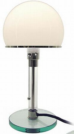Wilhelm Wagenfeld, Bauhaus Table Lamp
1923-24, opaline and clear glass with nickel plated metal
