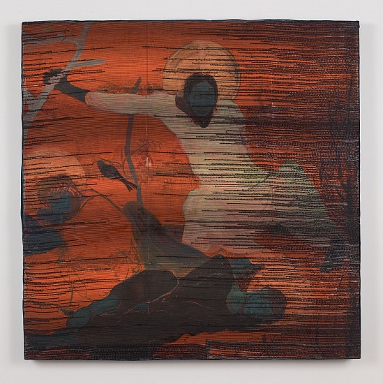 Kai Althoff, In Getsemani
2002, oil, paper and thread on silk