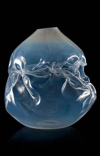 Jeff Zimmerman, Crinkled sculptural vase
USA, 2011, opaline hand-blown glass
